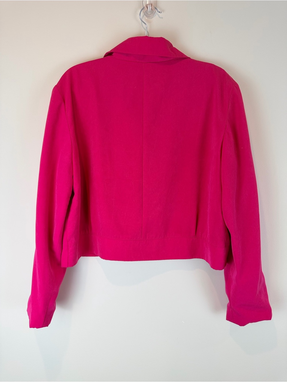 City Girl Hot Pink Embroidered Button-Front Jacket Size Large Petite - Picture 2 of 8